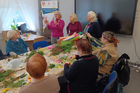 Warsztaty kreatywne dla seniorów - Palma wielkanocna