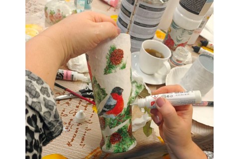 WARSZTATY DECOUPAGE DLA POCZĄTKUJĄCYCH - ŚWIĄTECZNE LAMPIONY