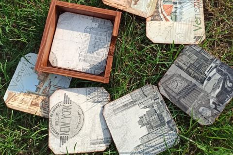 Warsztaty decoupage dla SENIORÓW - podkładki pod kubki 